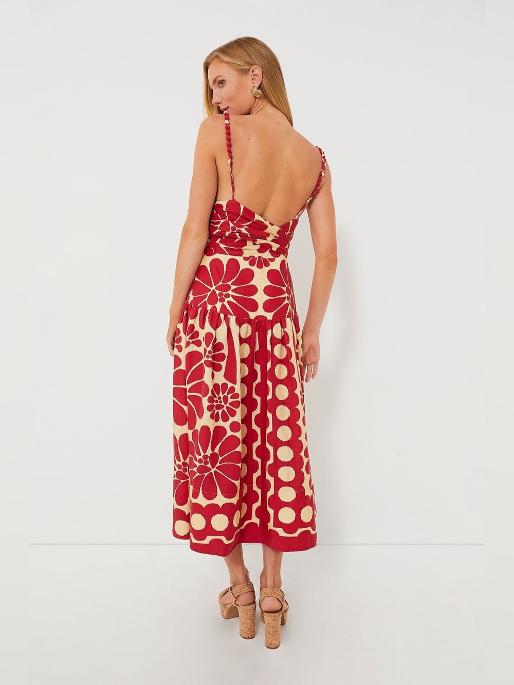 Farm Rio Palermo Red Sleeveless Dress M - Picture 3 of 8
